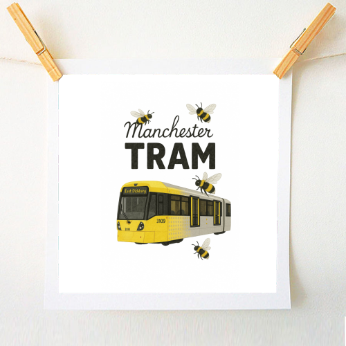 Iconic Manchester Tram! - A1 - A4 art print by The Yellow Box