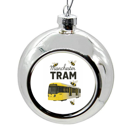 Iconic Manchester Tram! - colourful christmas bauble by The Yellow Box