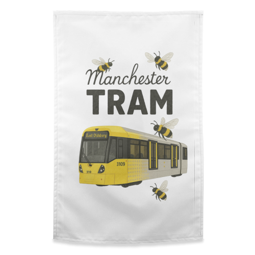 Iconic Manchester Tram! - funny tea towel by The Yellow Box