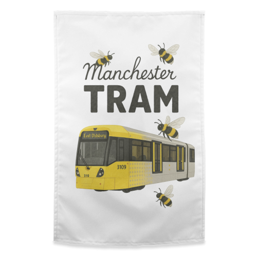 Iconic Manchester Tram! - funny tea towel by The Yellow Box