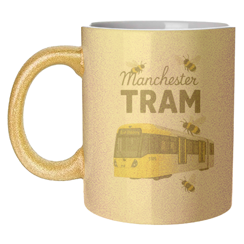 Iconic Manchester Tram! - unique mug by The Yellow Box