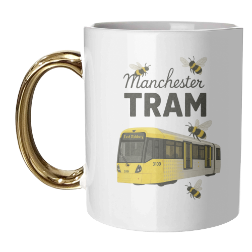 Iconic Manchester Tram! - unique mug by The Yellow Box