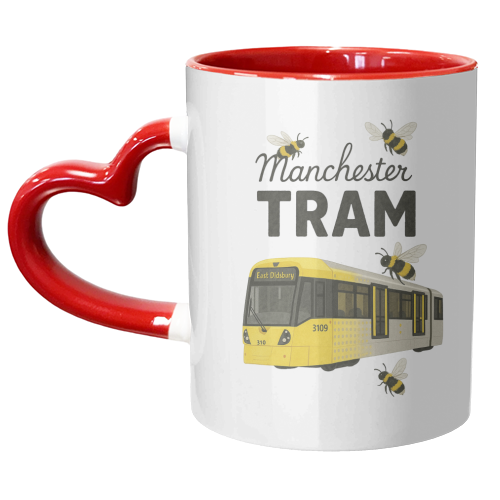 Iconic Manchester Tram! - unique mug by The Yellow Box