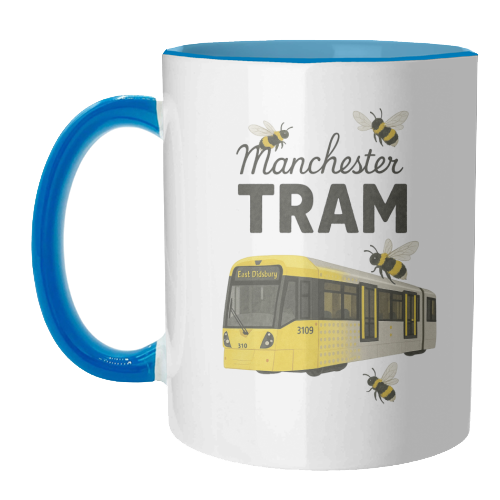 Iconic Manchester Tram! - unique mug by The Yellow Box