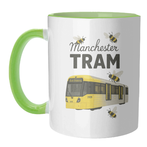 Iconic Manchester Tram! - unique mug by The Yellow Box