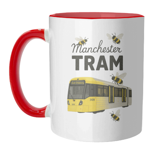 Iconic Manchester Tram! - unique mug by The Yellow Box
