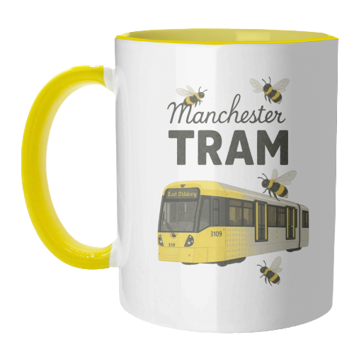 Iconic Manchester Tram! - unique mug by The Yellow Box