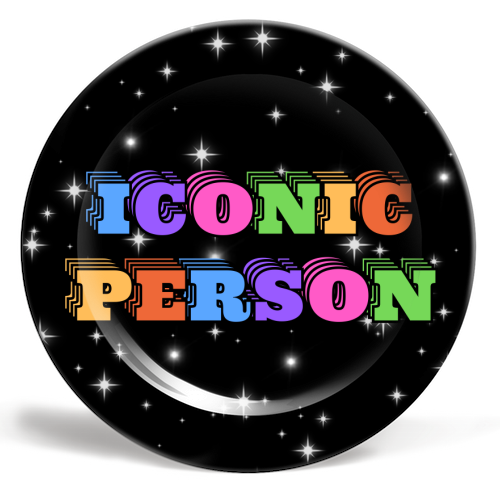 Iconic Person - ceramic dinner plate by Nida Designs