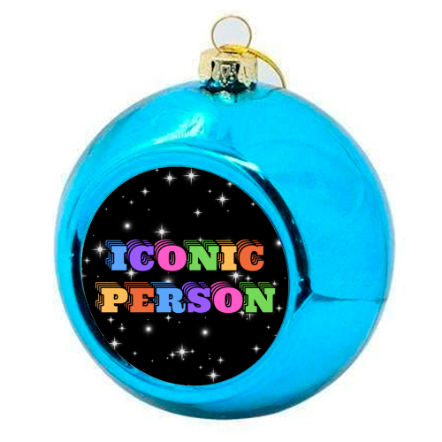 Iconic Person - colourful christmas bauble by Nida Designs