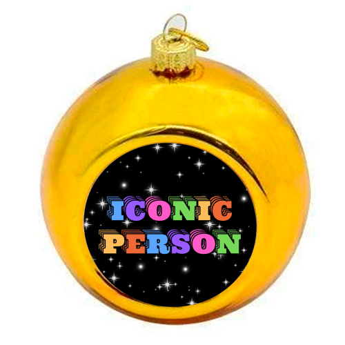 Iconic Person - colourful christmas bauble by Nida Designs