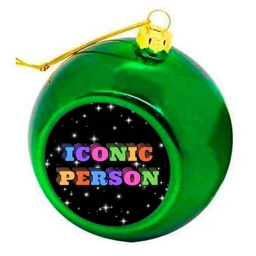 Iconic Person - colourful christmas bauble by Nida Designs