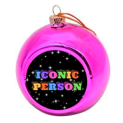 Iconic Person - colourful christmas bauble by Nida Designs