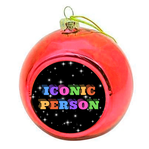 Iconic Person - colourful christmas bauble by Nida Designs