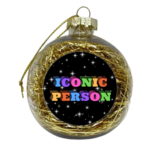 Iconic Person - xmas bauble by Nida Designs