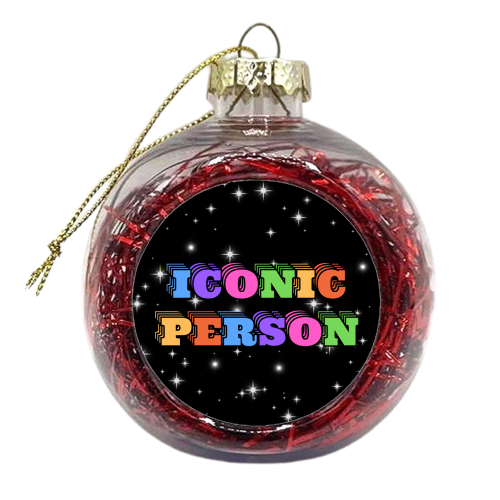 Iconic Person - xmas bauble by Nida Designs