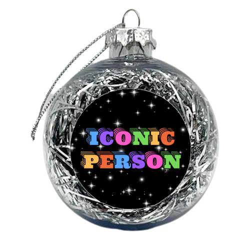 Iconic Person - xmas bauble by Nida Designs