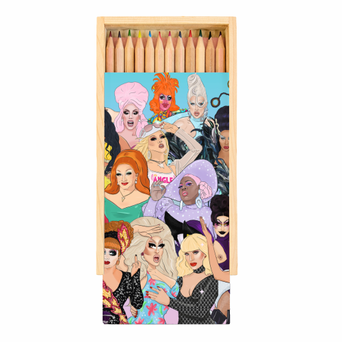 Icons Only - Ru Paul's Drag Race - Coloured Pencils with Box by The Queer Store
