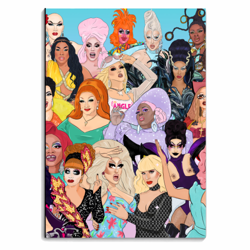 Icons Only - Ru Paul's Drag Race - personalised A4, A5, A6 notebook by The Queer Store