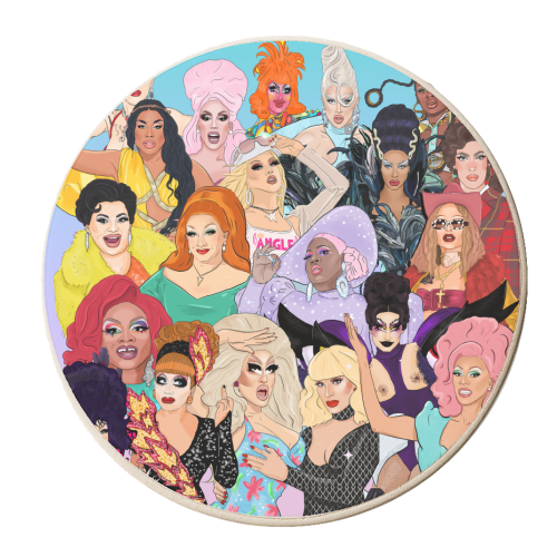 Icons Only - Ru Paul's Drag Race - personalised beer coaster by The Queer Store