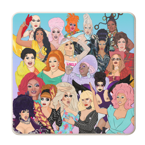Icons Only - Ru Paul's Drag Race - personalised beer coaster by The Queer Store