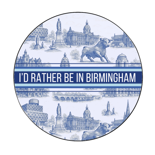 I'd rather be in Birmingham - Circle Sticker by Lilly Rose