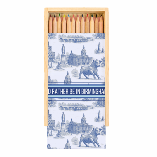 I'd rather be in Birmingham - Coloured Pencils with Box by Lilly Rose