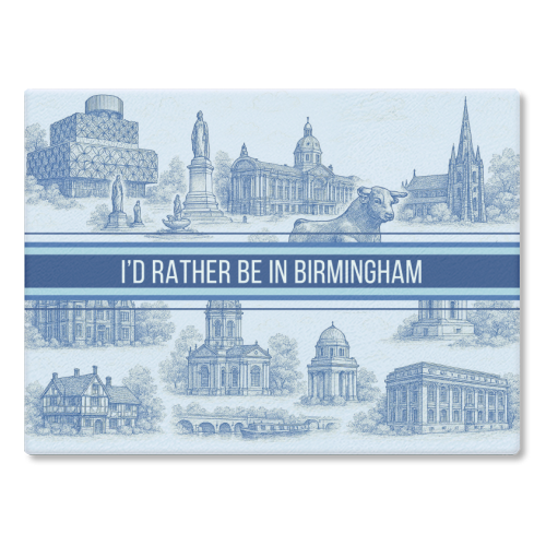 I'd rather be in Birmingham - glass chopping board by Lilly Rose