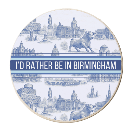 I'd rather be in Birmingham - personalised beer coaster by Lilly Rose