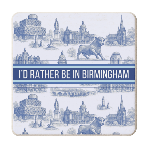I'd rather be in Birmingham - personalised beer coaster by Lilly Rose