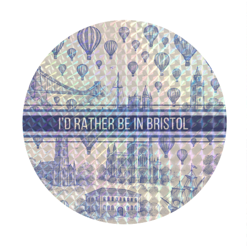 I'd Rather Be In Bristol - Circle Sticker by Lilly Rose