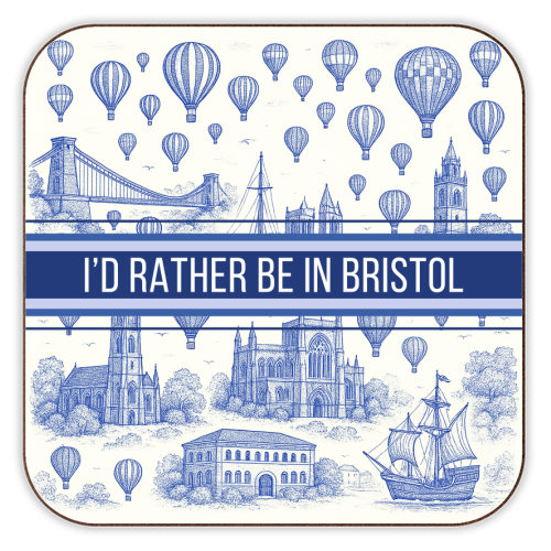 I'd Rather Be In Bristol - personalised beer coaster by Lilly Rose