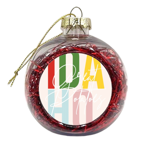 Idaho "Great Potatoes" Color State - xmas bauble by Toni Scott