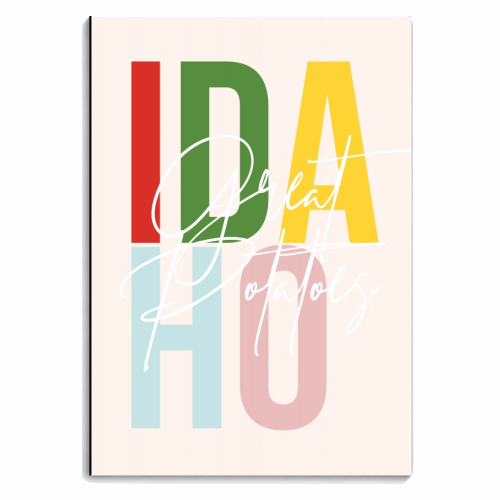 Idaho "Great Potatoes" Color State - personalised A4, A5, A6 notebook by Toni Scott