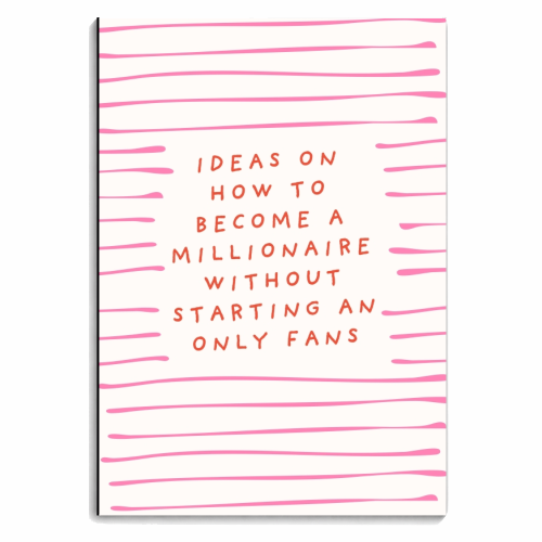 Ideas on how to become a millionaire - personalised A4, A5, A6 notebook by Lilly Rose