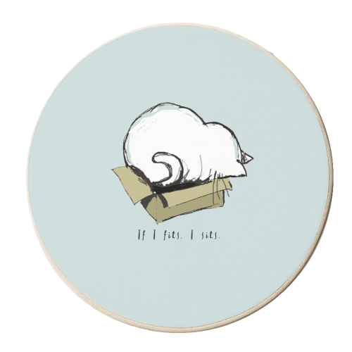 If I fits, I sits. - personalised beer coaster by Giddy Kipper