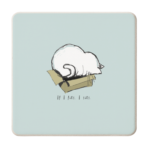 If I fits, I sits. - personalised beer coaster by Giddy Kipper