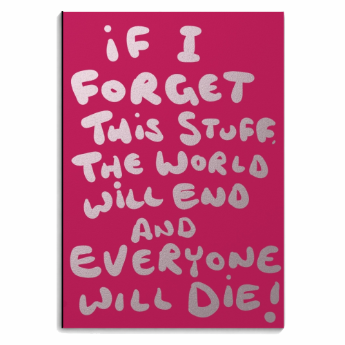 If I Forget This Stuff - personalised A4, A5, A6 notebook by David Black