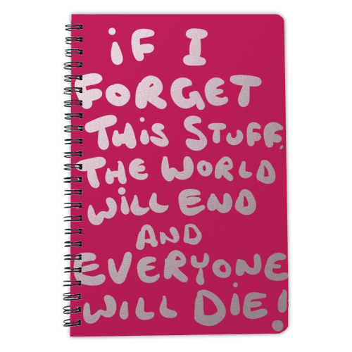 If I Forget This Stuff - personalised A4, A5, A6 notebook by David Black
