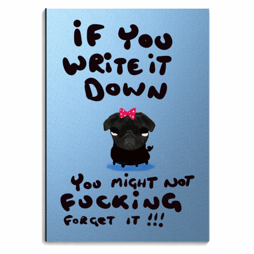 If I Write It Down - personalised A4, A5, A6 notebook by David Black
