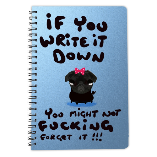 If I Write It Down - personalised A4, A5, A6 notebook by David Black