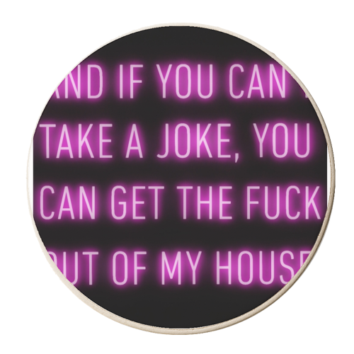 If you can't take a joke. - personalised beer coaster by Ant Chamberlain