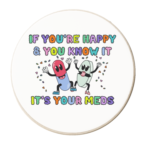 If you're happy & you know it - personalised beer coaster by Wallace Elizabeth