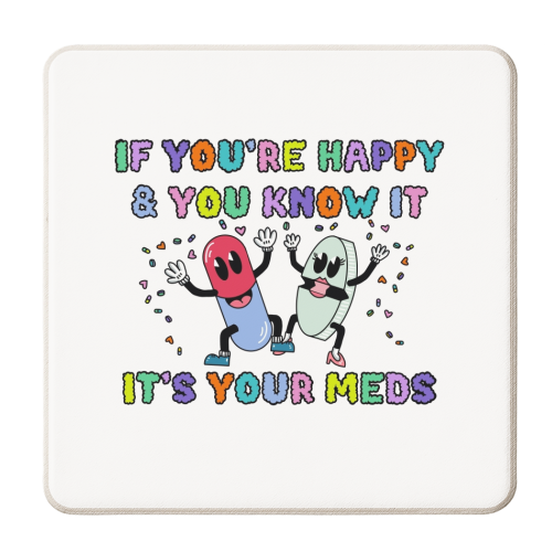 If you're happy & you know it - personalised beer coaster by Wallace Elizabeth