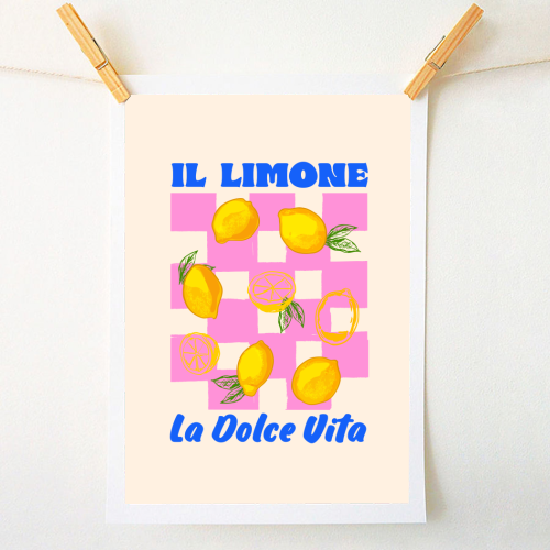 Il Limone La Dolce Vita Retro - A1 - A4 art print by EZbie