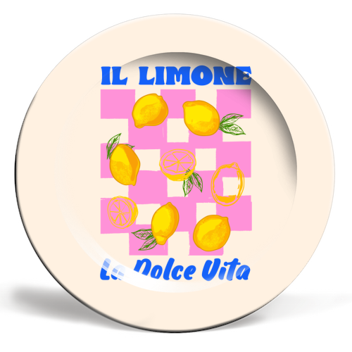 Il Limone La Dolce Vita Retro - ceramic dinner plate by EZbie