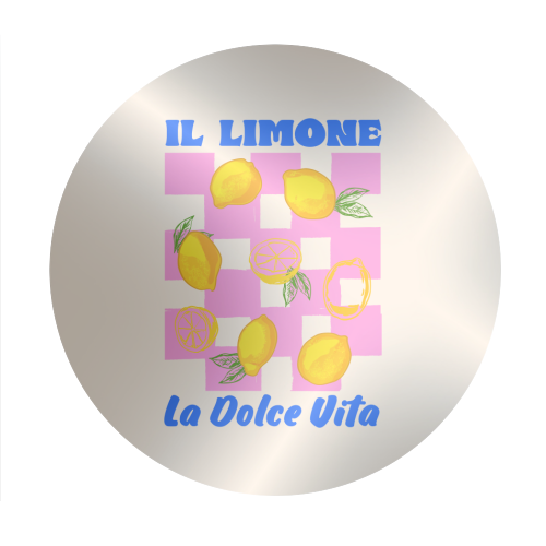 Il Limone La Dolce Vita Retro - Circle Sticker by EZbie