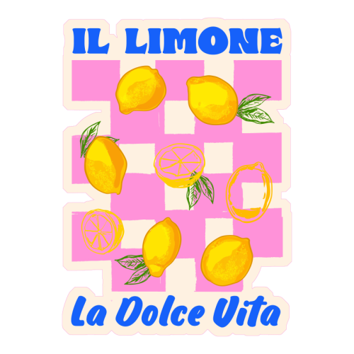 Il Limone La Dolce Vita Retro - Die Cut Sticker by EZbie