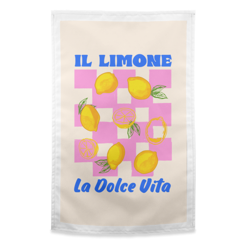 Il Limone La Dolce Vita Retro - funny tea towel by EZbie