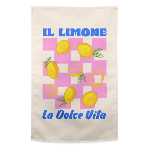 Il Limone La Dolce Vita Retro - funny tea towel by EZbie