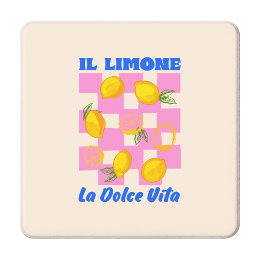 Il Limone La Dolce Vita Retro - personalised beer coaster by EZbie